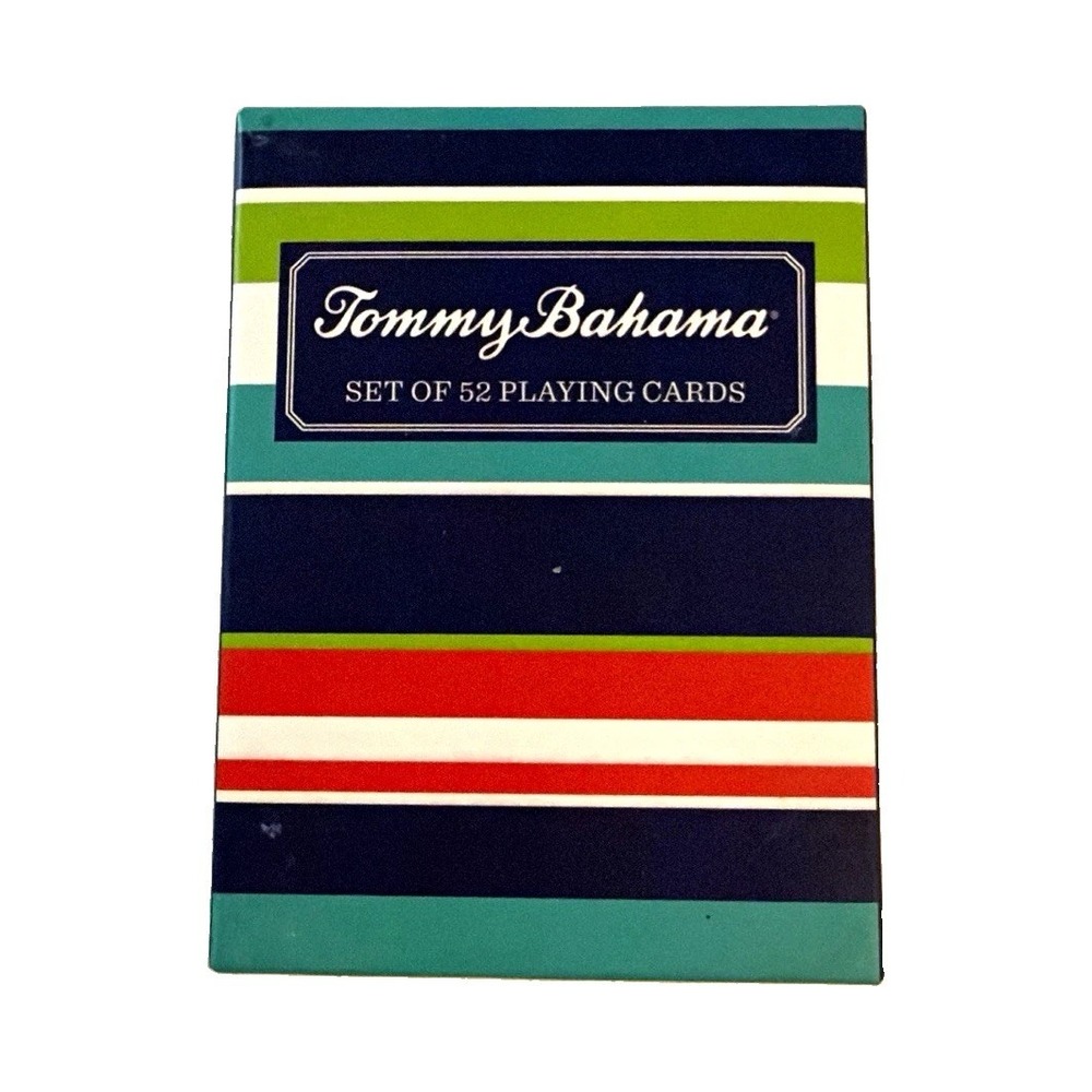 Vintage Tommy Bahama Stripes Playing Card Deck Set of 52 Cards, MPN TH31573 New
